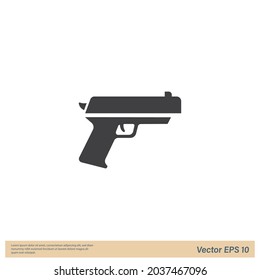 plantilla de logotipo de diseño de vector de icono de arma