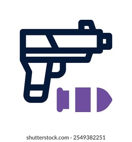 gun icon. vector dual tone icon for your website, mobile, presentation, and logo design.