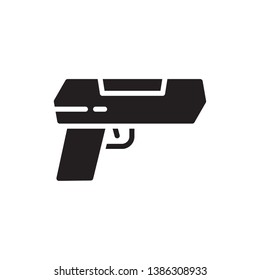 gun icon vector glyph style