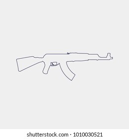 gun icon, Vector illustration.