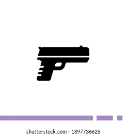 icono de pistola. Ilustración del vector EPS 10.