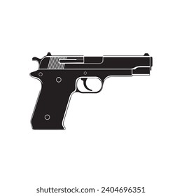 Gun icon. Vector illustration. Isolated on white background.