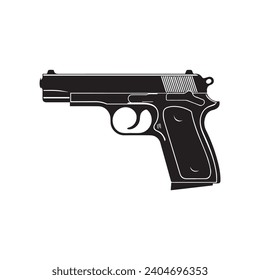 Gun icon. Vector illustration. Isolated on white background.