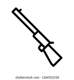 Gun Icon Vector Illustration in Line Style for Any Purpose