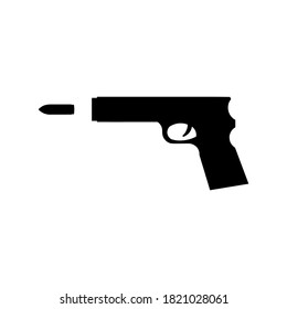 plantilla de logotipo de ilustración de vector de icono de arma