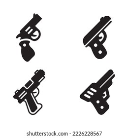 gun icon vector illustration logo design