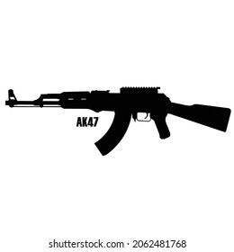 Ilustración del vector de iconos de armas en el fondo blanco.