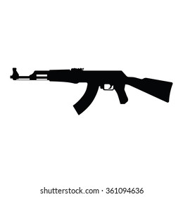 Gun Icon Vector Illustration on the white background.