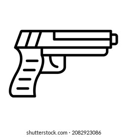 Imagen vectorial de icono de arma. También se puede usar para aplicaciones web, aplicaciones móviles y medios impresos.