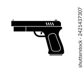 Gun icon vector isolated on white background.