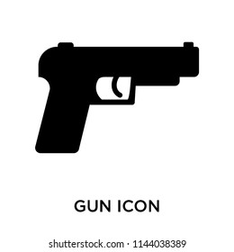 Gun icon vector isolated on white background for your web and mobile app design, Gun logo concept