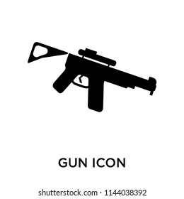 Gun icon vector isolated on white background for your web and mobile app design, Gun logo concept