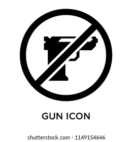 Gun icon vector isolated on white background for your web and mobile app design, Gun logo concept