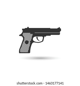Gun icon vector isolated on white background