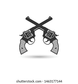 Gun icon vector isolated on white background