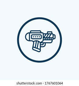 Gun icon vector isolated on white background. Gun icon image, gun  picture, gun symbol app, pistol revolver vector icon