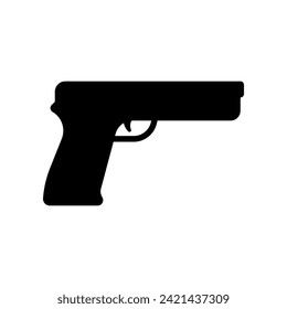 Vector de icono de arma aislado en fondo blanco.