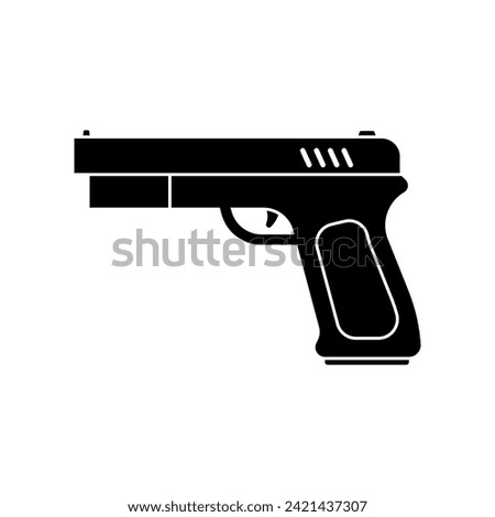 Gun icon vector isolated on white background.