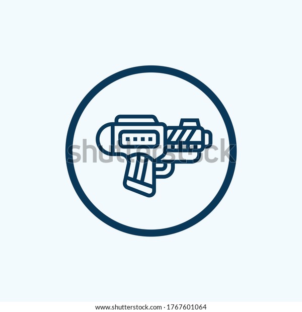 Gun\
icon vector isolated on white background. Gun icon image, gun \
picture, gun symbol app, pistol revolver vector\
icon