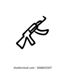 gun icon in vector. Logotype - Doodle