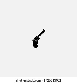 gun icon.gun vector on gray background