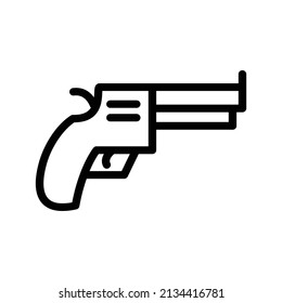 Vector de iconos de arma sobre fondo blanco, signos y símbolos para elementos de diseño, presentaciones, sitios web o aplicaciones.