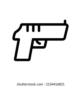 Gun-Vektorgrafik auf weißem Hintergrund, Zeichen und Symbole für Design-Elemente, Präsentationen, Websites oder Anwendungen.