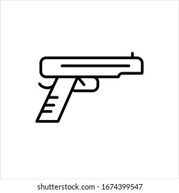 gun icon vector outline style