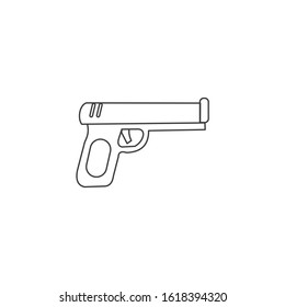 Gun Icon vector sign isolated for graphic and web design. Weapon Vector. Military Equipment symbol template color editable on white background