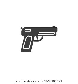 Gun Icon vector sign isolated for graphic and web design. Weapon Vector. Military Equipment symbol template color editable on white background