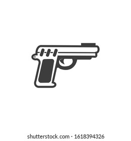 Gun Icon vector sign isolated for graphic and web design. Weapon Vector. Military Equipment symbol template color editable on white background