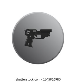 Gun Icon vector sign isolated for graphic and web design. Military Equipment symbol template color editable on white background.