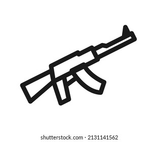 Imagen de silueta vectorial de icono de arma