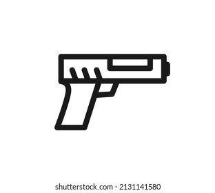 Gun-Symbol, Vektorsilhouettenbild