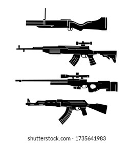Gun-Symbol-Waffenset Vektor 