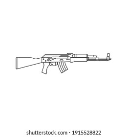 Gun-Symbol. Waffenschild. Vektorgrafik