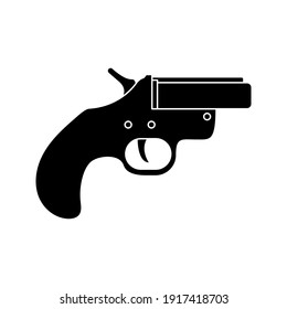 Icono de pistola. Señal de arma. Ilustración del vector