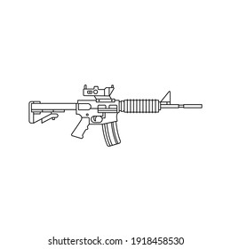 Gun icon. Weapon sign. Vector illustration