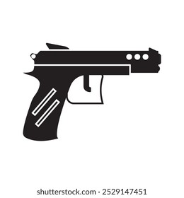 Icono de pistola. Vector de arma, color editable