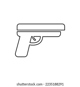 gun icon, weapon, vector illustration