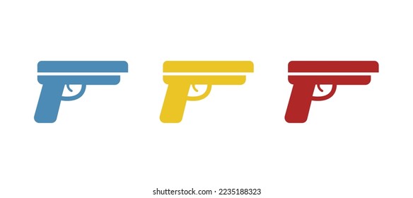 gun icon, weapon, vector illustration