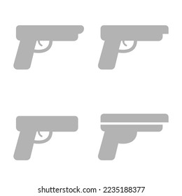 gun icon, weapon, vector illustration