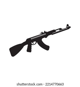 Gun Icon. Waffenvektor. Vorlage für das Logo für militärische Ausrüstung.