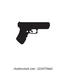 Gun Icon. Weapon Vector. Military Equipment Illustration Logo Template.