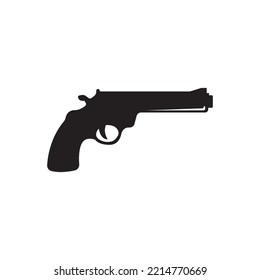 Icono de pistola. Vector de armas. Plantilla de logotipo de ilustración de equipo militar.