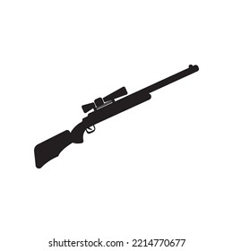 Gun Icon. Weapon Vector. Military Equipment Illustration Logo Template.