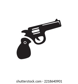 Icono de pistola. Vector de armas. Plantilla de logotipo de ilustración de equipo militar.