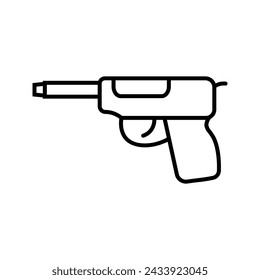 Gun Icon. Weapon Vector. Military Equipment Illustration Logo Template.