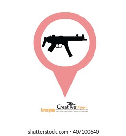 gun.gun icon.vector illustration.
