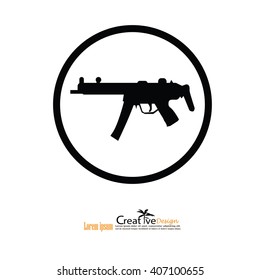 gun.gun icon.vector illustration.